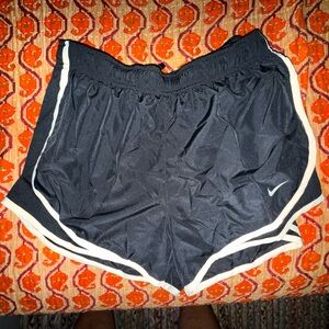 Nike Black Women's Athletic Shorts with White Trim